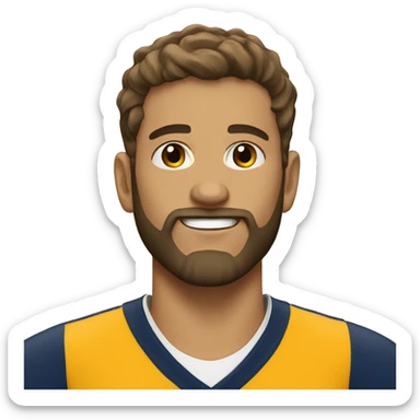 Young coach with beard sticker