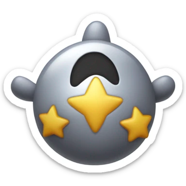 Gray Kirby being a Mario power up star but it’s circle sticker