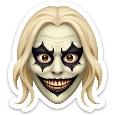 horror masked woman sticker