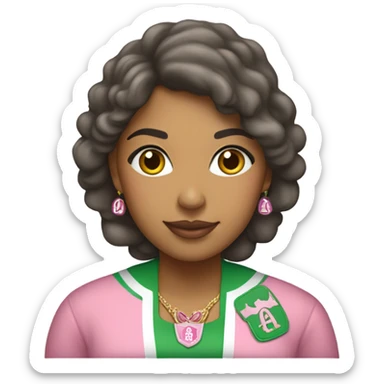Hispanic woman alpha kappa alpha sorority  sticker
