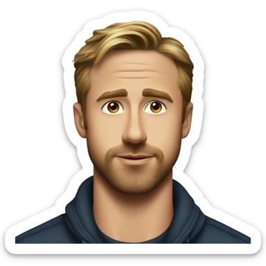 ryan gosling in blae uner sticker