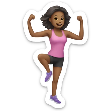 Woman exercising sticker