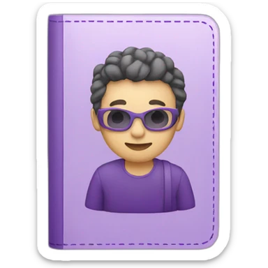 A small purple passport  sticker
