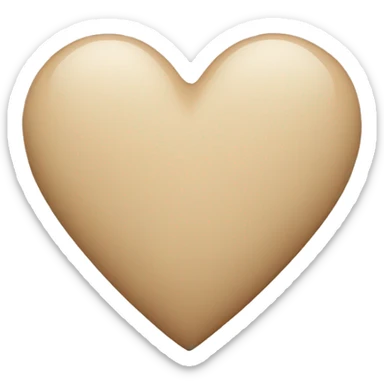 Beige heart  sticker