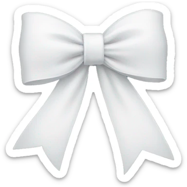 White bow  sticker
