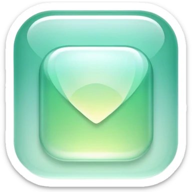 Iridescent pastel green formal elegant sophisticated cultured neat pretty beautiful nifty UI app icon sticker