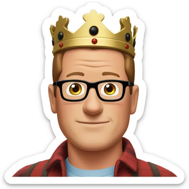 king of the hill hank hill and ladybird his dog sticker