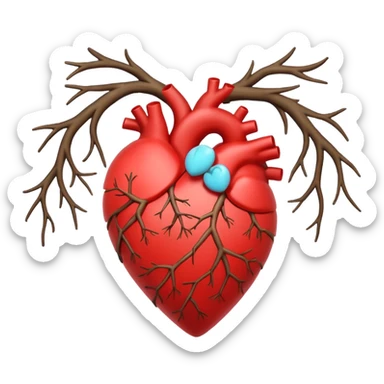 Heart made of twisted branches sticker