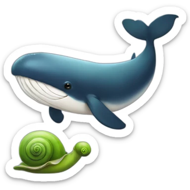 Whale and Snail Hybrid sticker
