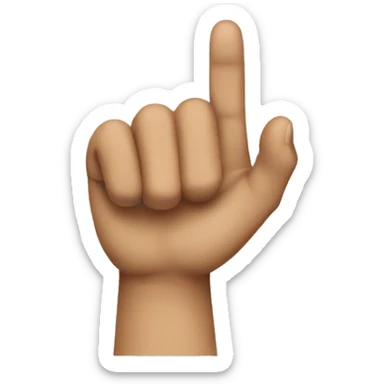 create an emoji with a hand making the number four sticker