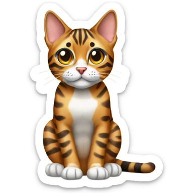bengal cat sitting  sticker