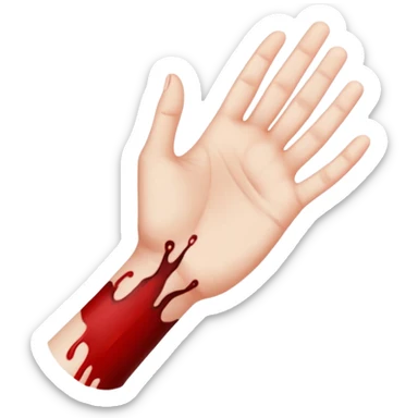cutting wrist  sticker