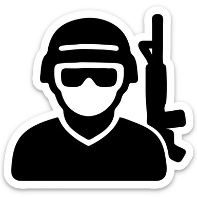 call of duty icon, military theme, modern, bold, suitable for a game app sticker