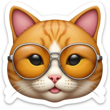 Cat with sunglasses sticker