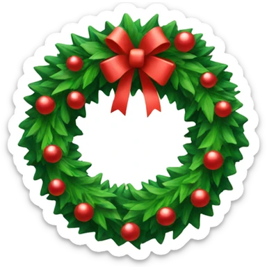 Christmas wreath sticker