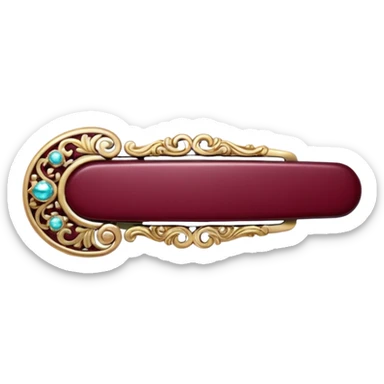 burgundy hair clip sticker
