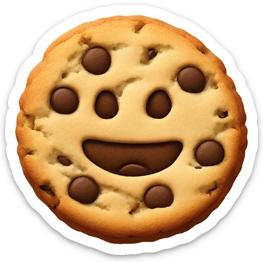 a cookie with a dollar sign sticker