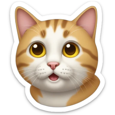 cat questioning something sticker