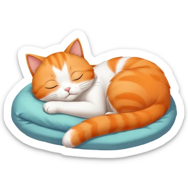a webtoon cat sleep and dreaming about science sticker