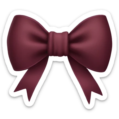 Burgundy bow sticker