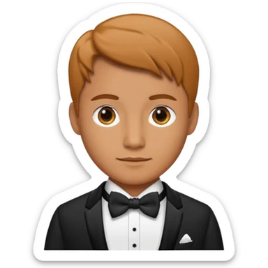 a fancy person in a tuxedo sticker