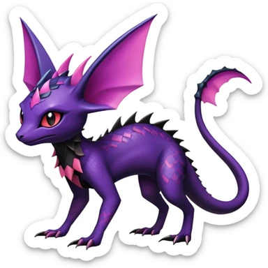 Salandit-Noivern-Espeon-Hybrid (Full body) sticker