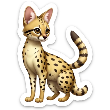Serval-Genet-Civet-Marsupial-Ocelot-hybrid, full body sticker