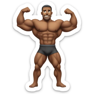 Bathroom bodybuilder sticker