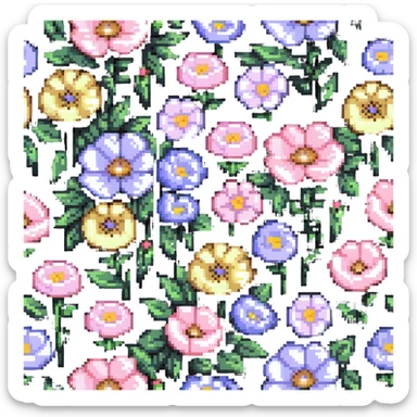 pastel flowers bouquet sticker