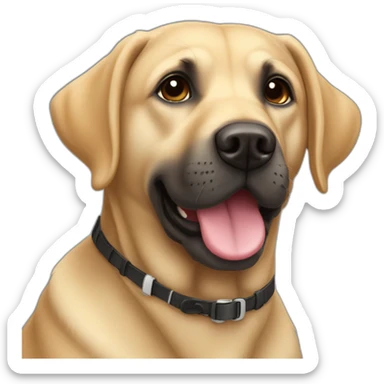 Un labrador noir qui fais un bisous sticker