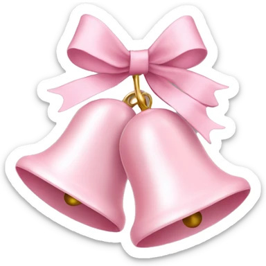 Light pink Christmas bells sticker