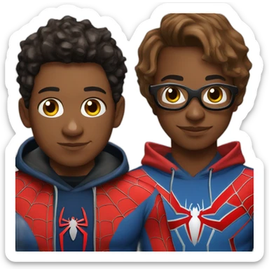 spiderman-miles-morales with hoodie sticker