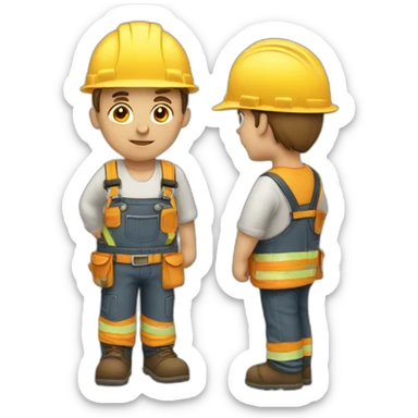 construction worker sticker