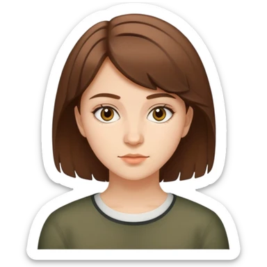 20-year-old Chechen girl with short brown hair sticker