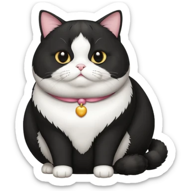 Fat tuxedo cat sticker