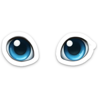 cara gato persa blanco ojos celeste sticker