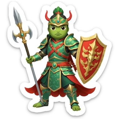 Pepe as Lu bu from 3 kingdoms sticker