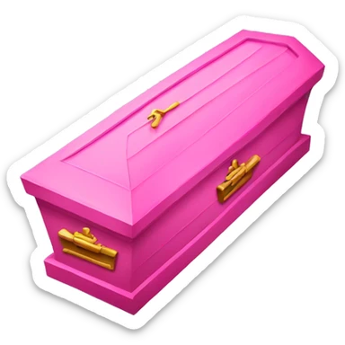 Pink coffin sticker