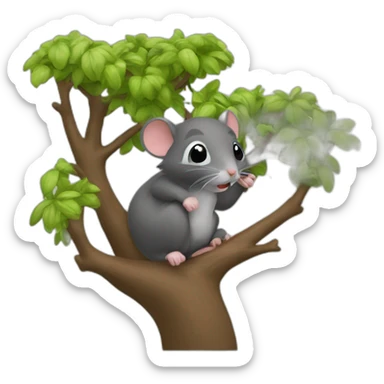 Raton laveur sur arbre sticker