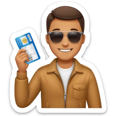 I will buy the flight ticket man sticker