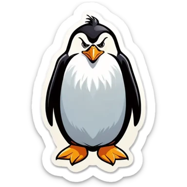 angry penguin sticker