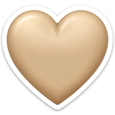 a beige heart healed sticker