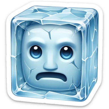 Golem in a block of ice sticker