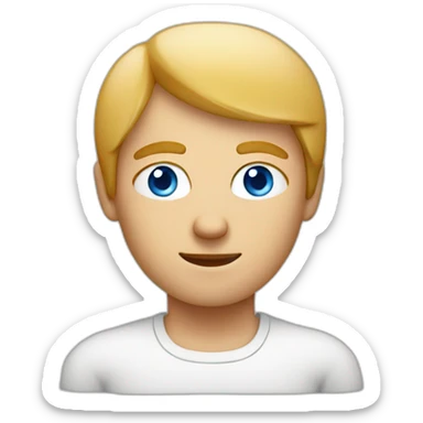 a nordic man with blue eyes making pizza sticker