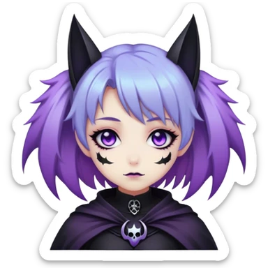 Gorgeous Cute Gothic Edgy Nebula Gradient Beautiful Anime Emo BatLady sticker