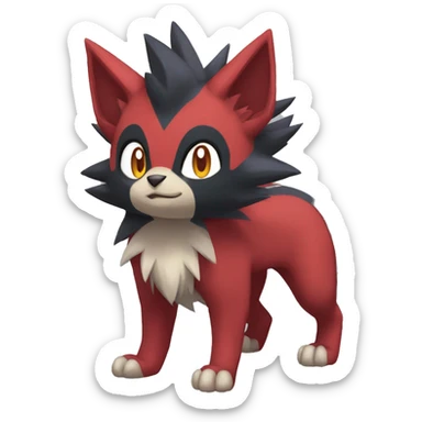 Litten-Zoroark-Mightyena-Zorua full body sticker
