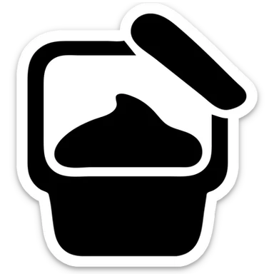 A sauce in a fast food packaging sticker