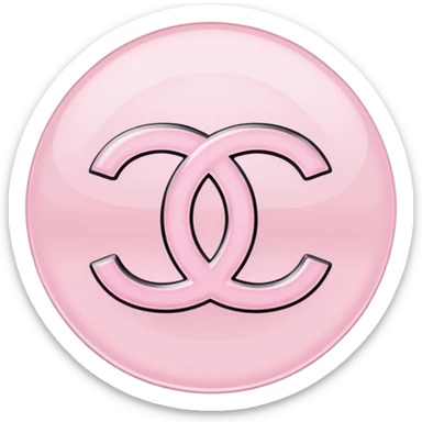 light pink chanel logo without background sticker