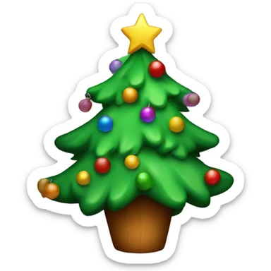 80s old Christmas tree sticker