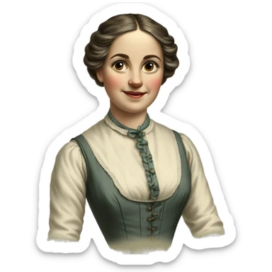 seamstress of the late 19th century sticker